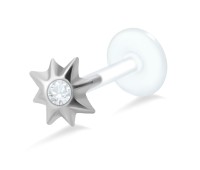 Stony Flower Shaped Labrets Push-in LA-32